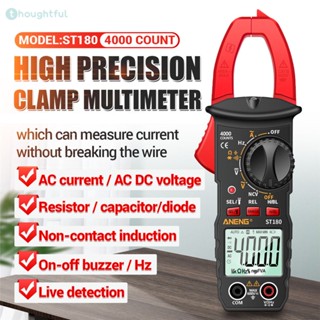 Digital Clamp Meter มัลติมิเตอร์ St180 4000 นับ Uto Ac/dc ปัจจุบันแอมป์มิเตอร์เครื่องทดสอบแรงดันไฟฟ้ารถ Amp Hz Capacitance Ncv Ohm เครื่องมือ TH