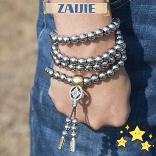 Zaijie24 สร้อยข้อมือ ลูกปัดสเตนเลส 118 เม็ด เครื่องประดับ สําหรับผู้หญิง