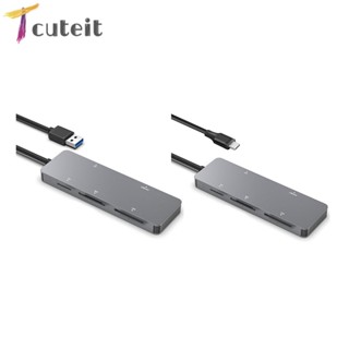 Tcuteit เครื่องอ่านการ์ด Type-C USB 3.0 ดิจิทัล TF 5 in 1 สําหรับ CFast CF XD