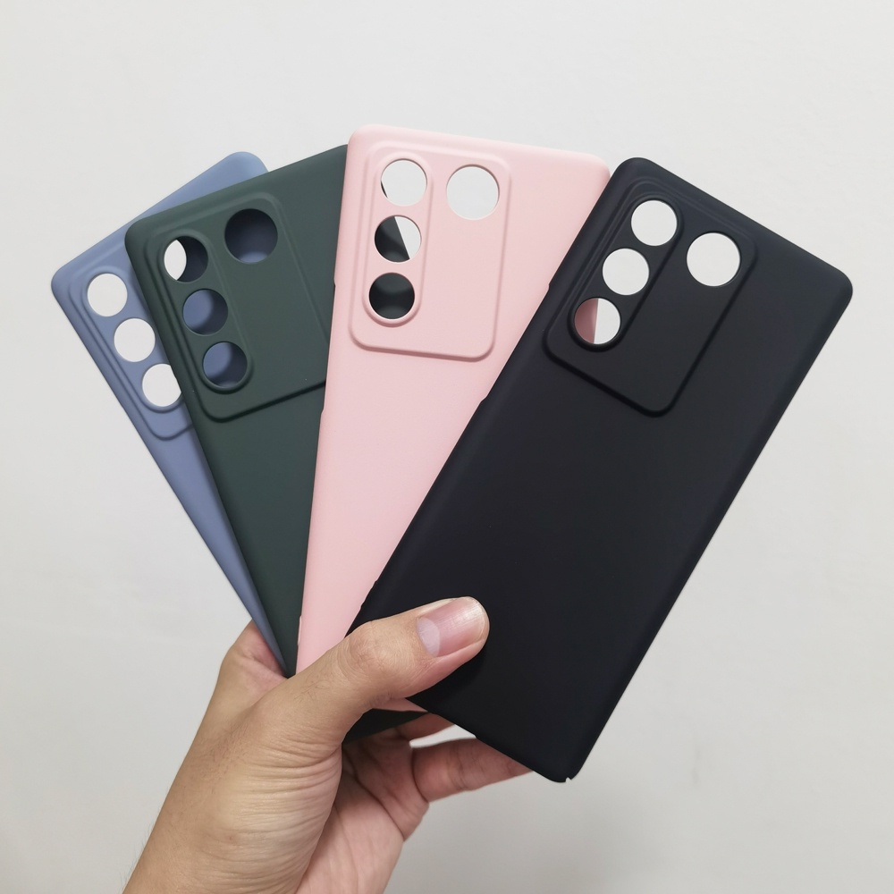 เคสโทรศัพท์มือถือ PC แข็ง ผิวด้าน กันกระแทก สีแคนดี้ สําหรับ vivo V29 V27 V25 V23 Pro V27e V27Pro 5G