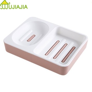 Jujiajia กล่องสบู่ แบบสองชั้น ระบายน้ํา ขนาดใหญ่ สไตล์สร้างส…