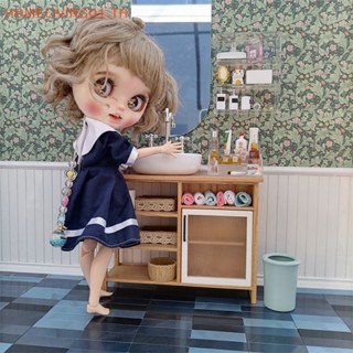 Onehome ชั้นวางหนังสือ แบบใส ขนาดเล็ก OB11 BJD อุปกรณ์เสริม สําหรับบ้านตุ๊กตา DIY