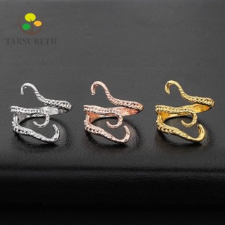 Tarsureth แหวนสวมนิ้ว ปรับได้ สําหรับถักโครเชต์ DIY