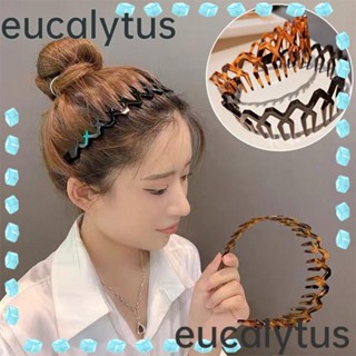 Eucalytus1 ที่คาดผมพลาสติก ซี่กว้าง สําหรับจัดแต่งทรงผม 4 ชิ้น