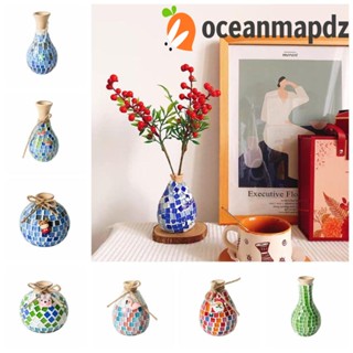 Oceanmapdz แจกันโมเสค ลายดอกไม้ เป็นมิตรกับสิ่งแวดล้อม DIY สําหรับตกแต่ง