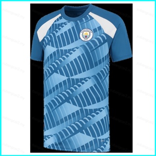 เสื้อยืดแขนสั้น พิมพ์ลายการ์ตูน Manchester City Jersey Fans พลัสไซซ์ 2023-2024