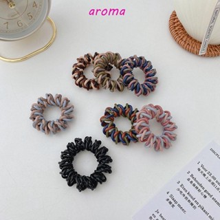 Aroma ยางมัดผมหางม้าน่ารัก แฟชั่น สีโมแรนดี้ สําหรับผู้หญิง