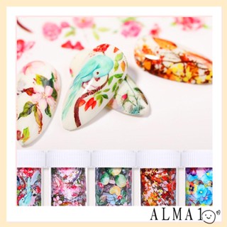 Alma สติกเกอร์ ลายใบเมเปิ้ล DIY สําหรับติดตกแต่งเล็บ 1 กล่อง