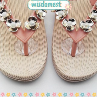 WISDOMEST ใหม่ แผ่นซิลิกาเจลใส กันลื่น กันการสึกหรอ สําหรับรองเท้าแตะ 6 คู่