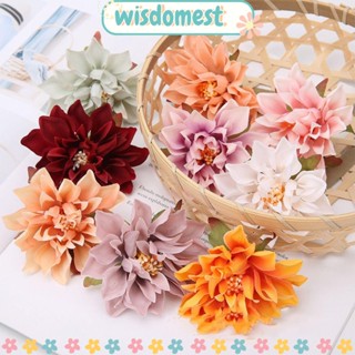 Wisdomest ดอกเบญจมาศประดิษฐ์ ผ้าไหมเทียม 7 ซม. แฮนด์เมด DIY สําหรับงานปาร์ตี้ 10 ชิ้น