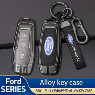   เคสกุญแจรีโมทรถยนต์ หนังสังกะสีอัลลอย สําหรับ Ford Edge Mondeo Mustang Keys