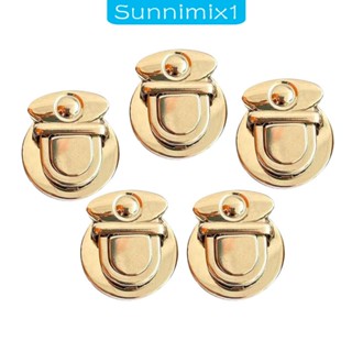 [Sunnimix1] ตัวล็อคกระเป๋าหนัง โลหะ ทนทาน สําหรับซ่อมแซมกระเป๋าสตางค์ DIY 5 ชิ้น