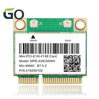 อะแดปเตอร์การ์ดเครือข่ายไร้สาย WiFi 6E 2400Mbps AX210 MPE-AXE3000H Mini PCI-E สําหรับ BT 5.2 802.11AX 2.4G 5G 6Ghz