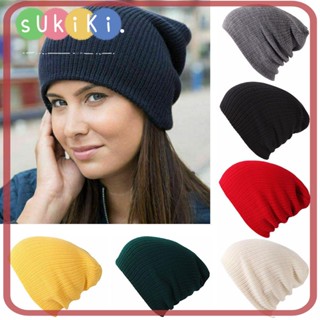 Sukiki Skullies Beanies หมวกบีนนี่ ผ้าถักนิตติ้ง แสล็กกี้