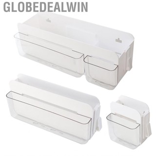 Globedealwin Multifunctional Clear Wall Mount  Holder Mobile Phone Charging Stationery Cosmetics Storage Rack