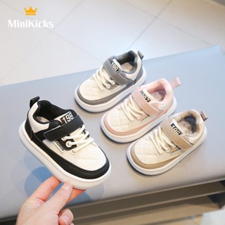 MiniKicks รองเท้าผ้าใบเด็กผู้ชาย รองเท้าเด็กผ้าใบผู้หญิง สีสันสดใส ทันสมัย นุ่มสบาย ไม่ลื่นไถล 2023 NEW RYD23903JE 36Z230906