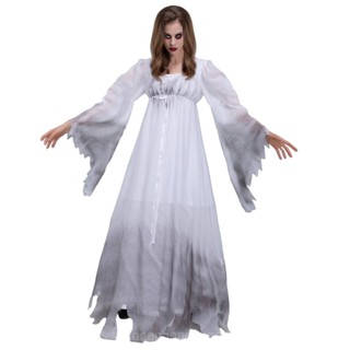 [0709]SZMRP- M-XXL Horror Zombie Costume Ghost Zombie Female Ghost Costume Vampire Bride Playing Ghost Festival Halloween  Drama  Costumes  Fancy dress Costume  Role-playing  masqu