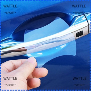 Wattle สติกเกอร์ฟิล์ม PVC ใส สีพื้น สําหรับติดตกแต่งประตูรถยนต์ 5 ชิ้น ต่อชุด