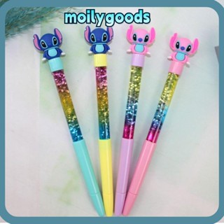 Moilyhd ปากกาเจล พลาสติก 0.5 มม. มีทรายไหล ขนาดเล็ก ทนต่อการสึกหรอ สีสันสดใส สําหรับนักเรียน