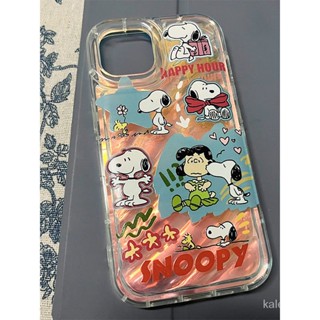 เคสป้องกันโทรศัพท์มือถือใส แบบนิ่ม ลายการ์ตูนสนูปปี้ กันกระแทก สําหรับ iPhone 14promax xr 11 12pro 13 xs