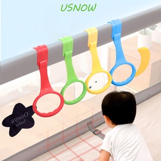 Usnow แหวนดึงพลาสติก สีพื้น สําหรับแขวนเตียงเด็กวัยหัดเดิน