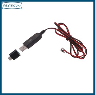 Blg สายชาร์จแบตเตอรี่ลิเธียม USB พร้อมอะแดปเตอร์ Type-C สําหรับ 3 7V 14500 16340 26650