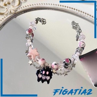 [Figatia2] สร้อยข้อมือ ประดับลูกปัด จี้รูปแมวน่ารัก แฮนด์เมด ปรับได้ แฟชั่นฤดูร้อน สําหรับผู้หญิง