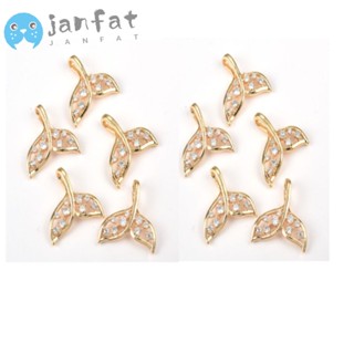 Janfat จี้หางปลา ทองแดง สีทอง DIY อุปกรณ์เสริม