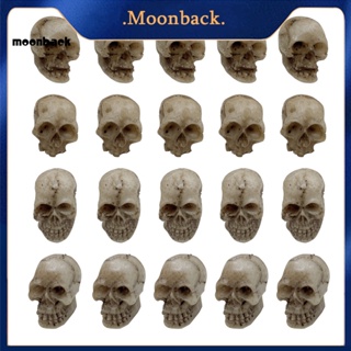 &lt;moonback&gt; ฟิกเกอร์รูปกะโหลก สมจริง ขนาดเล็ก สําหรับตกแต่งปาร์ตี้ฮาโลวีน 20 ชิ้น