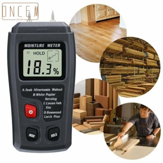 【ONCEMOREAGAIN】Digital LCD Wood Moisture Meter Detector Tester Wood Firewood Paper Cardboard