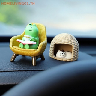 Onehome ตุ๊กตากบ แมวน่ารัก อุปกรณ์เสริม สําหรับตกแต่งภายในรถยนต์