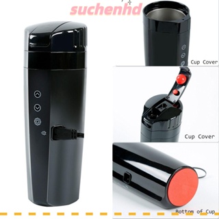 Suchenhd กาต้มน้ําไฟฟ้า หน้าจอ LCD แบบพกพา 400 มล. 12V 24V สําหรับรถยนต์