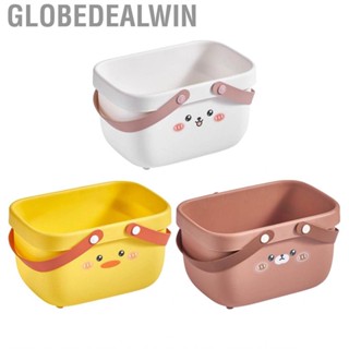 Globedealwin Shower   Cartoon Style Durable PP Bin Soft Wide Handle for Camping