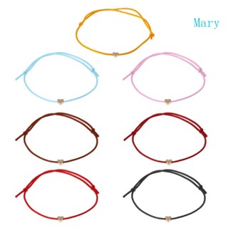 สร้อยข้อมือ จี้หัวใจ แฮนด์เมด สีแดง สําหรับตกแต่งเครื่องประดับ