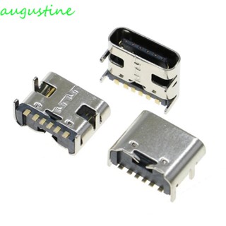 Augustine ซ็อกเก็ตเชื่อมต่อ Type C 6 Pin SMT USB 3.1 ตัวเมีย สําหรับโทรศัพท์มือถือ DIY