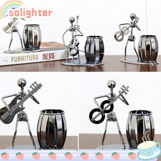 SOLIGHTER กล่องใส่ปากกา เครื่องเขียน แบบโลหะ สําหรับนักเรียน ใช้ในบ้าน