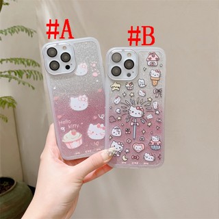 เคสซิลิโคน เคสไอโฟน iPhone 14 Pro Max iPhone 13 Pro Max iPhone 12 Pro Max iPhone 11 Cartoon เฮลโล คิตตี้ Hello Kitty Silicone Case with Camera Protector