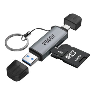 2 in 1 อะแดปเตอร์การ์ดรีดเดอร์ CR202S USB 3.0 Type C