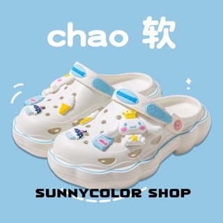 SUNNYCOLOR  รองเท้าแตะหญิง รองเท้าหัวโต แฟชั่น ธรรมดา ใส่สบายๆ 2023ใหม่ FBT23904T3 36Z230909