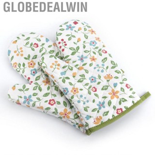 Globedealwin Microwave   Oven Non Slip 1 Pair Flower Grass Pattern for Cooking