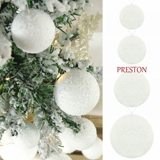 Preston ลูกบอลแขวน สีขาว กันแตก สําหรับตกแต่งบ้าน คริสต์มาส ปาร์ตี้ 6 12 ชิ้น