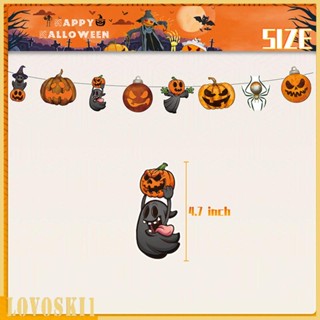 [Lovoski1] ป้ายแบนเนอร์ Happy Halloween สําหรับตกแต่งหน้าประตู หน้าต่าง ฉากหลัง ปาร์ตี้ฮาโลวีน