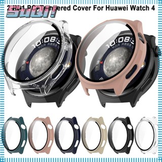 Suqi + ฟิล์ม, ตัวป้องกันหน้าจอ แบบแข็ง, อุปกรณ์เสริมนาฬิกา เคสป้องกัน สําหรับ Huawei Watch 4