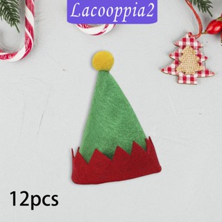 [Lacooppia2] หมวกซานต้าคลอส ขนาดเล็ก พร็อพถ่ายรูป พร็อพถ่ายรูป ตกแต่งเวทีคริสต์มาส เทศกาลคริสต์มาส สําหรับผู้ชาย ผู้หญิง 12 ชิ้น