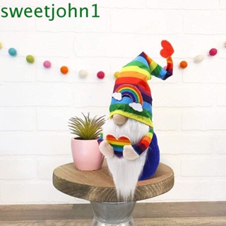 Sweetjohn ตุ๊กตาหนวดเครา สีรุ้ง ไร้หน้า น่ารัก มีประโยชน์ สําหรับตกแต่งบ้าน