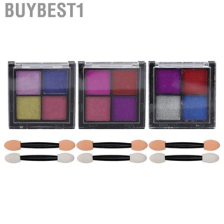 Buybest1 3pcs 4 Colors Nail  Mirror Effect Manicure Pigment Tool Kit