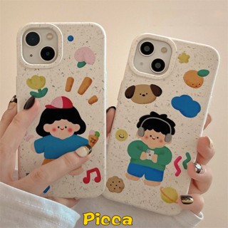 เคสโทรศัพท์มือถือ ลายการ์ตูนกราฟฟิตี้ ดอกไม้ เป็นมิตรกับสิ่งแวดล้อม ย่อยสลายได้ แบบสร้างสรรค์ สําหรับ IPhone 13 14 15 12 Pro MAX 11 7Plus XR X XS MAX 6 6S 8 7 15 Plus SE