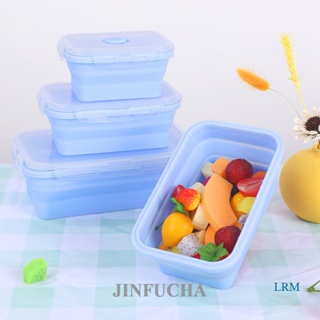 TUPPERWARE Jinfucha กล่องอาหารกลางวัน ซิลิโคน พับได้ แบบพกพา เกรดอาหาร สําหรับปิกนิก เดินทาง