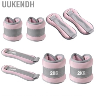 Uukendh 2pcs Hand Tied Sandbag Adjustable Strap Hook and Loop Strength Training Ankle for Dance