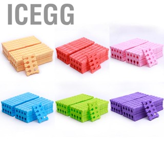 Icegg 100pcs Sponge Toe Separator Soft Nail Art Finger Divider Spacer Manicure Pedicure Tool